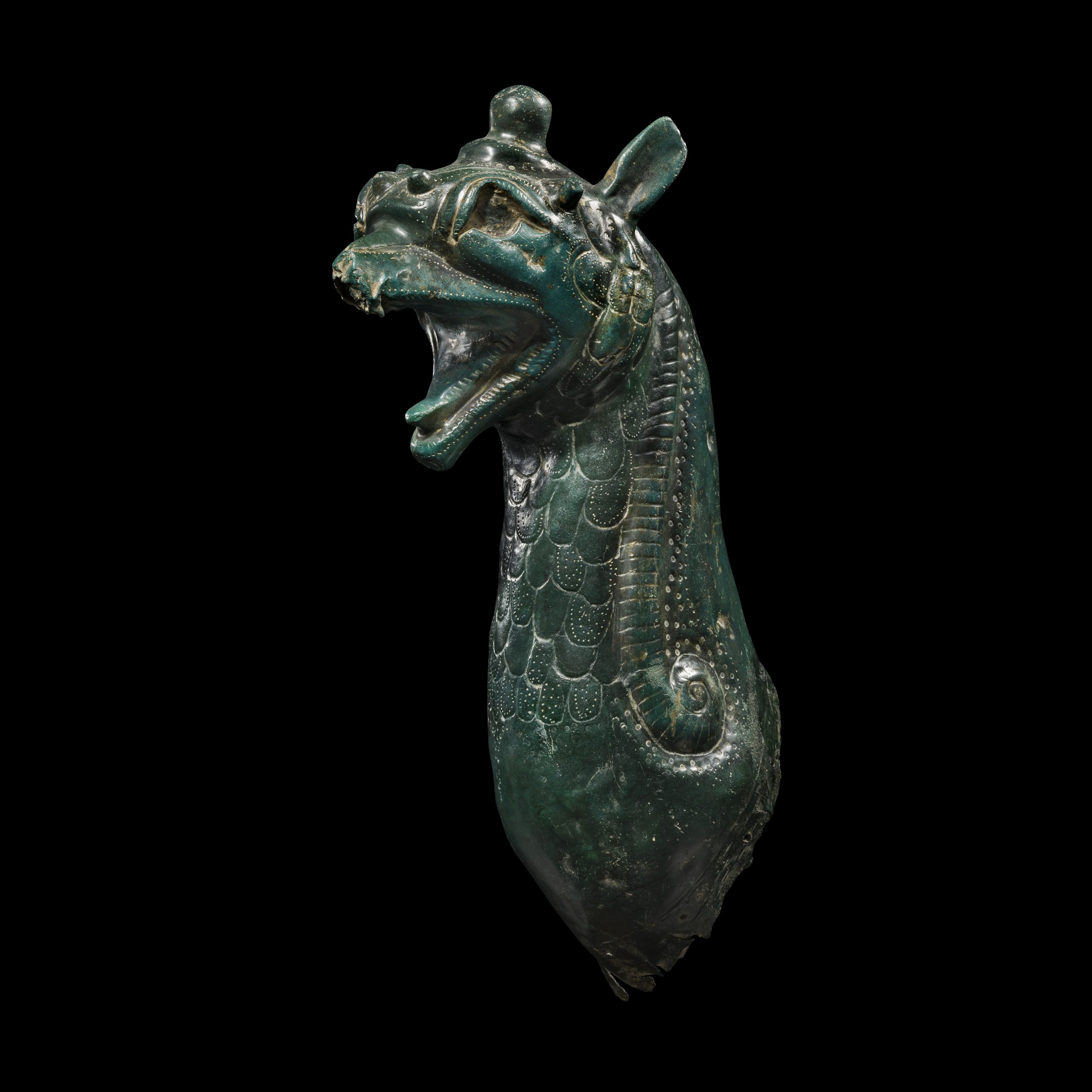 Antike Griffin-Statue Auf Marmorsockel – Bronze, Handgefertigt In Griechenland, 25 Cm Hoch